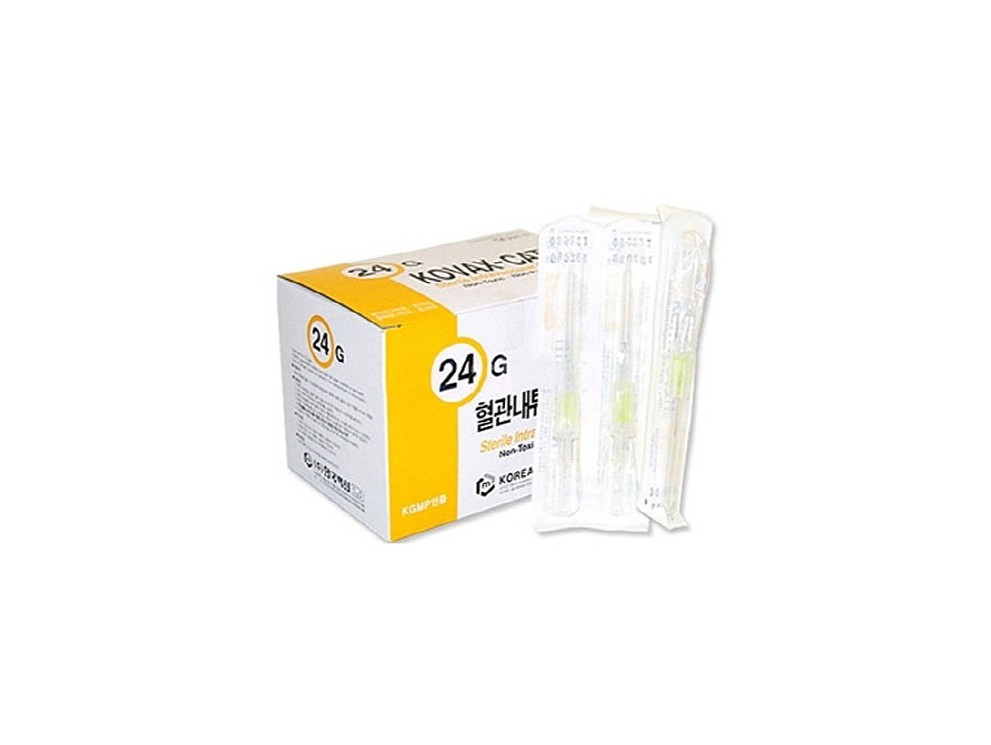 정맥카테터 (IV Catheter)24G (0.75)-한국백신 (200ea)